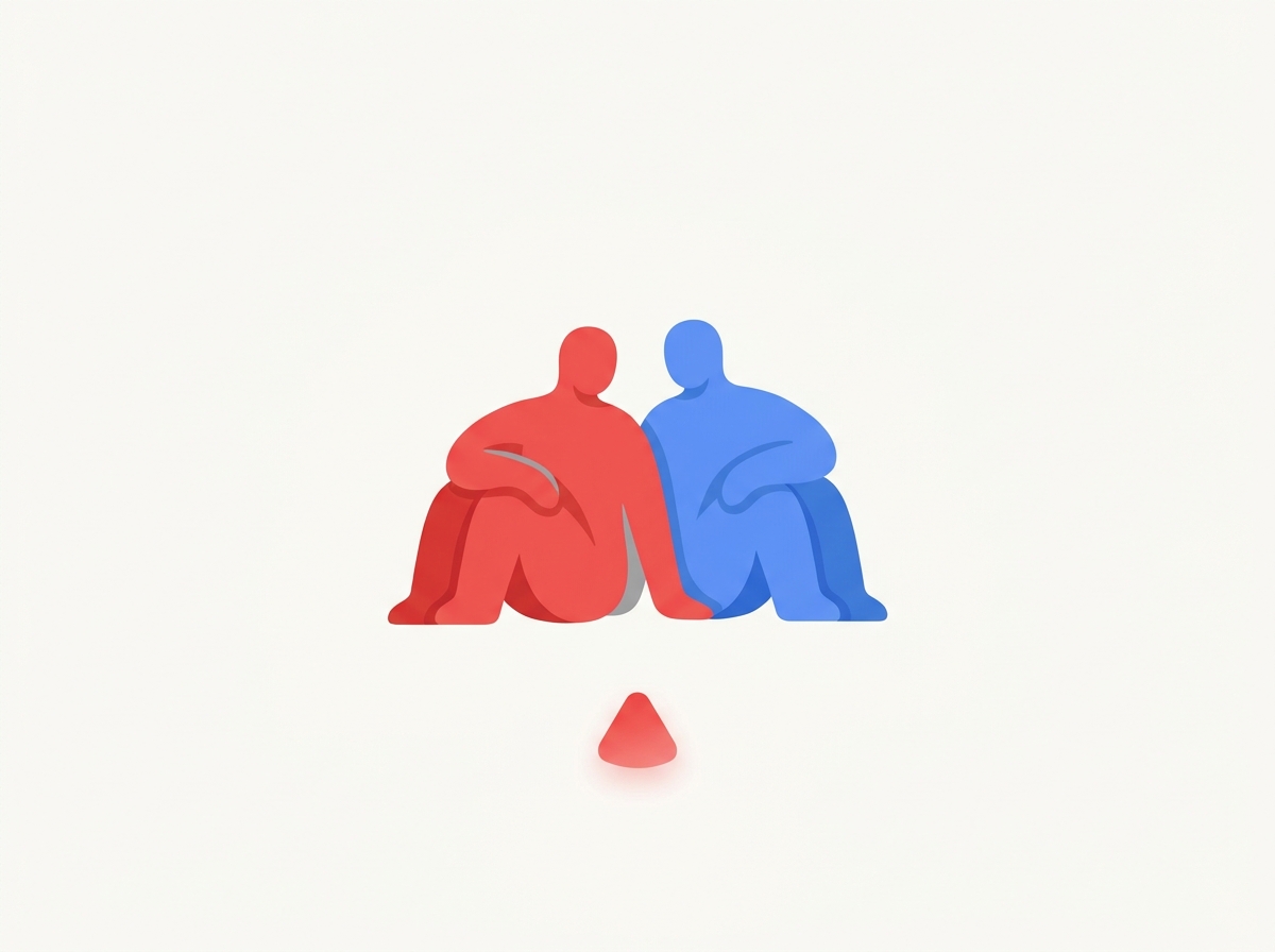 People leaning together, connection over a feed